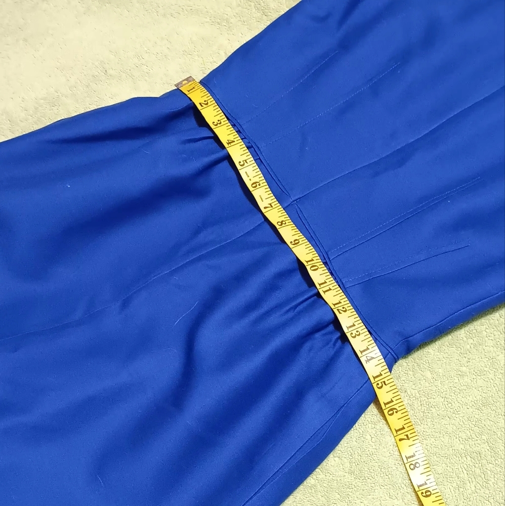J. Crew Women Royal Blue Dress Sleeveless Wool-Silk Blend Sz6 Pockets - Picture 10 of 13